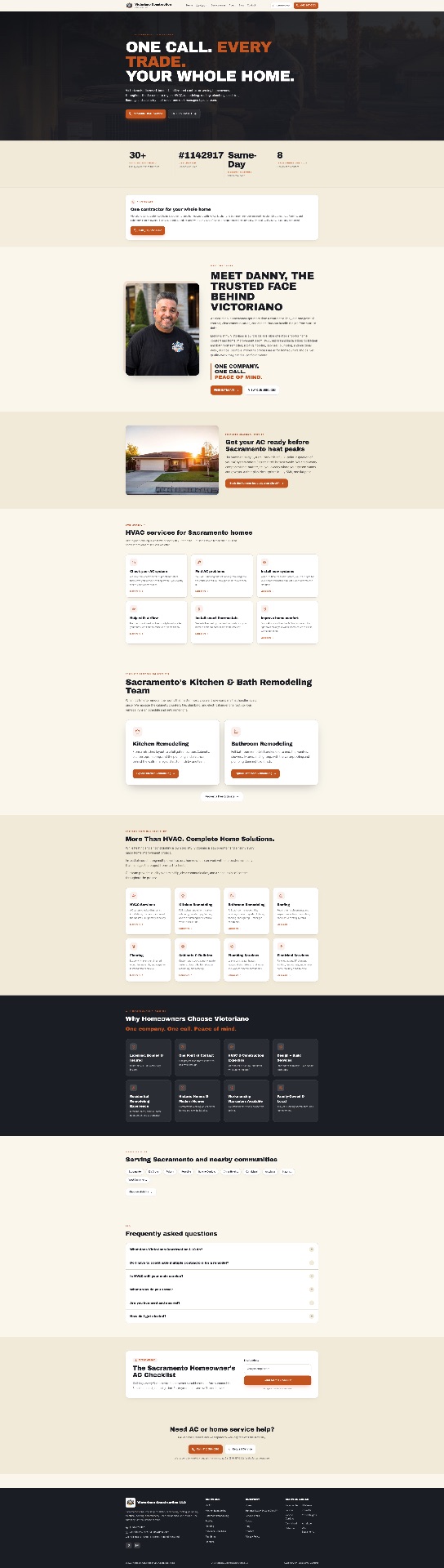 The Victoriano Construction website.