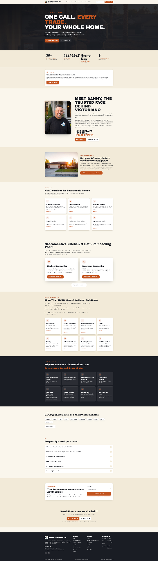 The Victoriano Construction website.